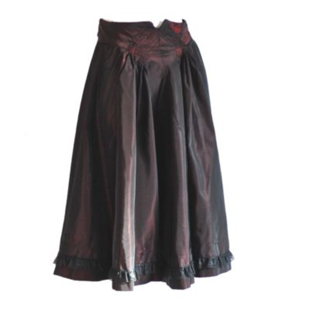 Silkehuset Vimmelskaftet 1940's Sot Taffeta Skirt With Waist Detail - Denmark